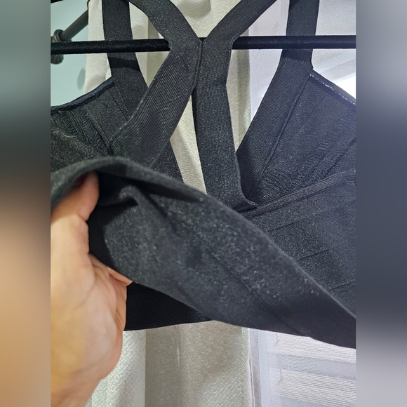 WOW Couture Cross Back Lux Bandage Bralette, Black - - Size Small - Picture 5 of 11